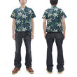 Load image into Gallery viewer, Star of Hollywood Elvis Presley Blue Hawaii Shirt Men's Casual All-Over Print Short-Sleeve Camp Collar Shirt Toyo Enterprises SH39493 145 Green