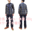 Load image into Gallery viewer, Samurai Jeans Indigo Plaid Flannel Shirt Men's Heavyweight Long Sleeve Button Up Work Shirt SIN23-01 Indigo/Blue Plaid