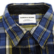 Load image into Gallery viewer, Samurai Jeans Indigo Plaid Flannel Shirt Men's Heavyweight Long Sleeve Button Up Work Shirt SIN23-01 Indigo/Blue Plaid