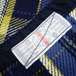 Load image into Gallery viewer, Samurai Jeans Indigo Plaid Flannel Shirt Men's Heavyweight Long Sleeve Button Up Work Shirt SIN23-01 Indigo/Blue Plaid