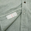 Laden Sie das Bild in den Galerie-Viewer, Samurai Jeans Cotton Melange Chambray Shirt Men's Slim Fit Lightweight Long Sleeve Button Up Work Shirt SJCBS23 Heather-Green