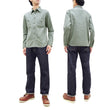 Laden Sie das Bild in den Galerie-Viewer, Samurai Jeans Cotton Melange Chambray Shirt Men's Slim Fit Lightweight Long Sleeve Button Up Work Shirt SJCBS23 Heather-Green