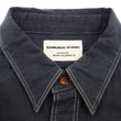 Load image into Gallery viewer, Samurai Jeans Herringbone Shirt Men's Long Sleeve Sulfur-Dyed Selvage HBT Button Up Work Shirt SJCBS24-HB Blackish-Navy-Blue