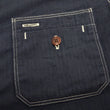 Load image into Gallery viewer, Samurai Jeans Herringbone Shirt Men's Long Sleeve Sulfur-Dyed Selvage HBT Button Up Work Shirt SJCBS24-HB Blackish-Navy-Blue