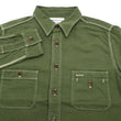 Load image into Gallery viewer, Samurai Jeans Herringbone Shirt Men's Long Sleeve Sulfur-Dyed Selvage HBT Button Up Work Shirt SJCBS24-HB Olive