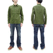 Load image into Gallery viewer, Samurai Jeans Herringbone Shirt Men's Long Sleeve Sulfur-Dyed Selvage HBT Button Up Work Shirt SJCBS24-HB Olive