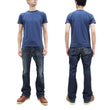 Load image into Gallery viewer, Samurai Jeans T-shirt Men's Plain Short Sleeve French Terry Fabric Tee Inlay Loopwheele T-Shirt SJST24-RIM Tetsukon Faded-Navy