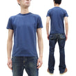 Load image into Gallery viewer, Samurai Jeans T-shirt Men's Plain Short Sleeve French Terry Fabric Tee Inlay Loopwheele T-Shirt SJST24-RIM Tetsukon Faded-Navy