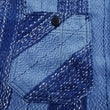 Load image into Gallery viewer, Samurai Jeans Indigo Sashiko Shirt Men's Casual Indigo Plaid with Sashiko Stitch Long Sleeve Work Shirt SKN24-01