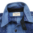 Load image into Gallery viewer, Samurai Jeans Indigo Sashiko Shirt Men's Casual Indigo Plaid with Sashiko Stitch Long Sleeve Work Shirt SKN24-01