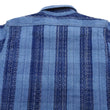 Load image into Gallery viewer, Samurai Jeans Indigo Sashiko Shirt Men's Casual Indigo Plaid with Sashiko Stitch Long Sleeve Work Shirt SKN24-01