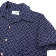 Laden Sie das Bild in den Galerie-Viewer, Samurai Jeans Indigo Sashiko Shirt Men's Diamond Stitch Sashiko Short Sleeve Button Up Camp Collar Shirt SOS23-S01