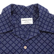 Laden Sie das Bild in den Galerie-Viewer, Samurai Jeans Indigo Sashiko Shirt Men's Diamond Stitch Sashiko Short Sleeve Button Up Camp Collar Shirt SOS23-S01