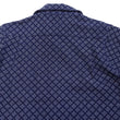Laden Sie das Bild in den Galerie-Viewer, Samurai Jeans Indigo Sashiko Shirt Men's Diamond Stitch Sashiko Short Sleeve Button Up Camp Collar Shirt SOS23-S01