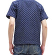 Laden Sie das Bild in den Galerie-Viewer, Samurai Jeans Indigo Sashiko Shirt Men's Diamond Stitch Sashiko Short Sleeve Button Up Camp Collar Shirt SOS23-S01