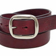 Load image into Gallery viewer, Studio D'artisan leather Belt Natural Plant Dyed Leather Belt Men's Ccasual 38mm Wide/4.2mm Thick Bend Leather with Oval Buckle SP-100A Brownish Earth-Colored Red