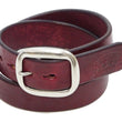 Load image into Gallery viewer, Studio D'artisan leather Belt Natural Plant Dyed Leather Belt Men's Ccasual 38mm Wide/4.2mm Thick Bend Leather with Oval Buckle SP-100A Brownish Earth-Colored Red