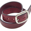 Load image into Gallery viewer, Studio D'artisan leather Belt Natural Plant Dyed Leather Belt Men's Ccasual 38mm Wide/4.2mm Thick Bend Leather with Oval Buckle SP-100A Brownish Earth-Colored Red