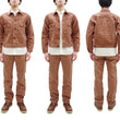 Load image into Gallery viewer, Studio D'artisan Denim Jacket SP-109 Men's 16oz. Natural Persimmon Tannin-Dyed Slub Selvedge Denim 1953 Type 2 Style Jean Jacket Reddish-brown One-Wash