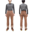Load image into Gallery viewer, Studio D'artisan Jeans Men's 16oz. Natural Persimmon Tannin-Dyed Slub Denim Jeans Regular Straight Fit Jean Pants SDA SP-110 Reddish-brown One-Wash