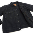 Load image into Gallery viewer, Studio D'artisan Black Denim Jacket SP-121 Men's 1953 Type 2 Style Amami Mud-Dyed Denim Jean Jacket SP-121 Jet-Black