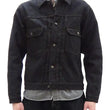 Load image into Gallery viewer, Studio D'artisan Black Denim Jacket SP-121 Men's 1953 Type 2 Style Amami Mud-Dyed Denim Jean Jacket SP-121 Jet-Black