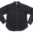 Load image into Gallery viewer, Studio D'artisan Black Western Shirt Men's Casual Amami Mud-Dyed Long Sleeve Snap-Up Shirt SDA SP-124