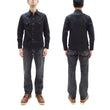 Load image into Gallery viewer, Studio D'artisan Black Western Shirt Men's Casual Amami Mud-Dyed Long Sleeve Snap-Up Shirt SDA SP-124