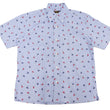 Load image into Gallery viewer, Sun Surf Casual Button Down Shirt Men's Short Sleeve Hula Dancer Palm Tree All-over Print Oxford Button Up Shirt SS39282 125 Blue