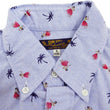 Load image into Gallery viewer, Sun Surf Casual Button Down Shirt Men's Short Sleeve Hula Dancer Palm Tree All-over Print Oxford Button Up Shirt SS39282 125 Blue