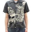 Load image into Gallery viewer, Sun Surf Men's Japanese Art Short Sleeve Shirt - Katsushika Hokusai Graphic in Classic Hawaiian Shirt Style SS39460 119 Charcoal-Black
