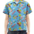 Load image into Gallery viewer, Sun Surf Men's Cotton Hawaiian Shirt - Uncle Torys Graphic Design - Short-Sleeve Aloha Shirt "TRIP TO HAWAII" SS39537 125 Blue
