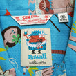 Load image into Gallery viewer, Sun Surf Men's Cotton Hawaiian Shirt - Uncle Torys Graphic Design - Short-Sleeve Aloha Shirt "TRIP TO HAWAII" SS39537 125 Blue
