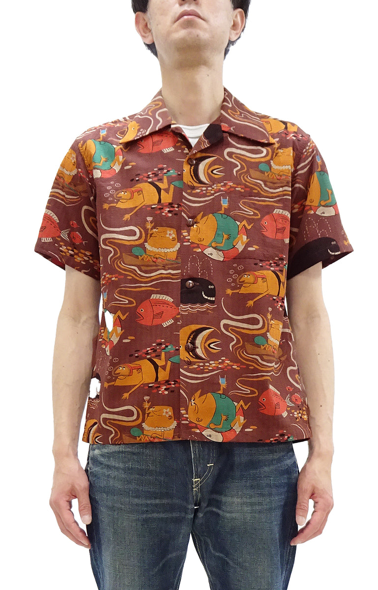 Men Short Set, Striped Mens Hawaiian Outfit Zipper Short