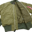 Load image into Gallery viewer, Alpha Industries Lightweight MA-1 Jacket Men's Casual Updated Version of the MA1 Flight Bomber Jacket TA0720 019 Olive-Green