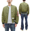 Load image into Gallery viewer, Alpha Industries Lightweight MA-1 Jacket Men's Casual Updated Version of the MA1 Flight Bomber Jacket TA0720 019 Olive-Green