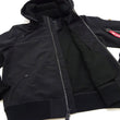 Laden Sie das Bild in den Galerie-Viewer, Alpha Industries Bonded Parka Men's Casual Military-Inspired Nylon Hooded Jacket with Rib Panel TA0722 001 Black