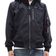 Laden Sie das Bild in den Galerie-Viewer, Alpha Industries Bonded Parka Men's Casual Military-Inspired Nylon Hooded Jacket with Rib Panel TA0722 001 Black