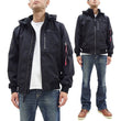Laden Sie das Bild in den Galerie-Viewer, Alpha Industries Bonded Parka Men's Casual Military-Inspired Nylon Hooded Jacket with Rib Panel TA0722 001 Black