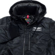 Load image into Gallery viewer, Alpha Industries Hooded Puffer Jacket TA1672 Men's Military Style Nylon Padded Jacket with Rib Panel TA1672-082 tonal-colored black camouflage pattern