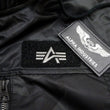 Load image into Gallery viewer, Alpha Industries Hooded Puffer Jacket TA1672 Men's Military Style Nylon Padded Jacket with Rib Panel TA1672-082 tonal-colored black camouflage pattern