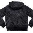Load image into Gallery viewer, Alpha Industries Hooded Puffer Jacket TA1672 Men's Military Style Nylon Padded Jacket with Rib Panel TA1672-082 tonal-colored black camouflage pattern