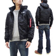 Load image into Gallery viewer, Alpha Industries Hooded Puffer Jacket TA1672 Men's Military Style Nylon Padded Jacket with Rib Panel TA1672-082 tonal-colored black camouflage pattern