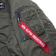 Load image into Gallery viewer, Alpha Industries Hooded Puffer Jacket TA1672 Men's Military Style Nylon Padded Jacket with Rib Panel TA1672-076 Replica-Gray