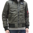 Load image into Gallery viewer, Alpha Industries Hooded Puffer Jacket TA1672 Men's Military Style Nylon Padded Jacket with Rib Panel TA1672-076 Replica-Gray