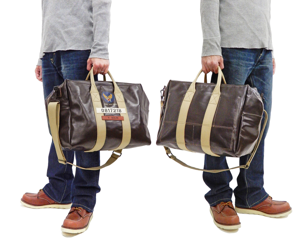 TOYS McCOY Bag Aviators Kit Bag Men's Steve McQueen Leather Duffle Bag