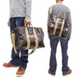 Laden Sie das Bild in den Galerie-Viewer, TOYS McCOY Bag Aviators Kit Bag Men's Steve McQueen Leather Duffle Bag TMA2320 Drak-Brown