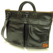 Laden Sie das Bild in den Galerie-Viewer, TOYS McCOY Men's Leather Shoulder Bag - U.S. Air Force Helmet Bag Style - TMA2418, 030 Black Horsehide x Nickel Zipper