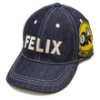 Load image into Gallery viewer, TOYS McCOY Denim Cap Men's Felix the Cat Denim Baseball Hat TMA2401 Deep Blue Indigo