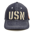 Load image into Gallery viewer, TOYS McCOY Denim Cap Men's Snoopy x USN Denim Baseball Hat TMA2410 Deep Blue Indigo